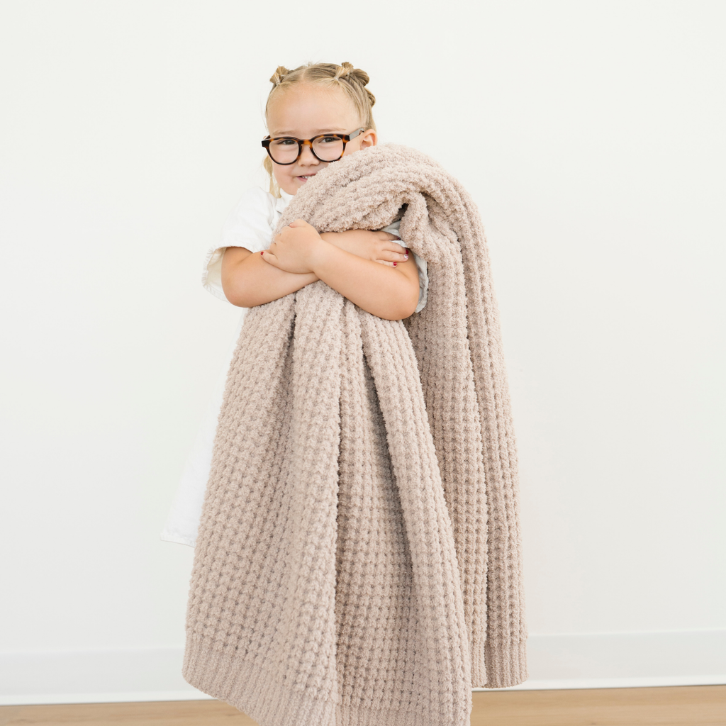 WAFFLE KNIT TODDLER BLANKETS