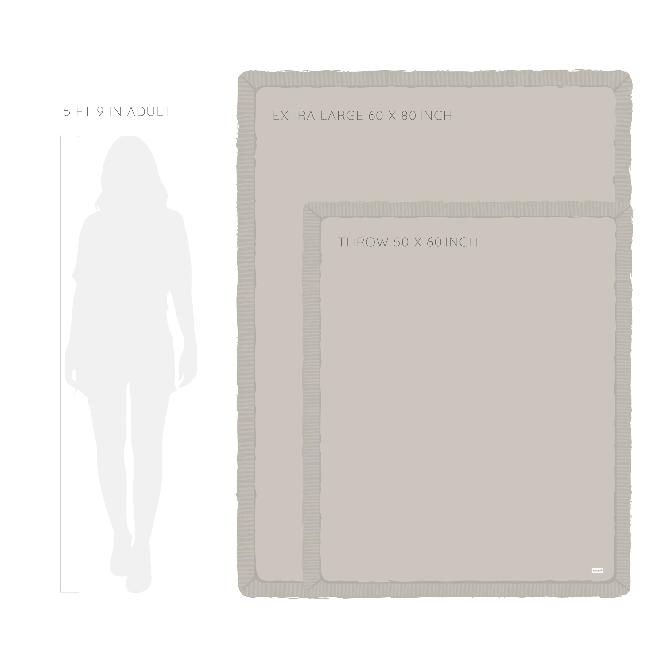 DOUBLE RUCHED FAUX FUR XL THROW BLANKETS