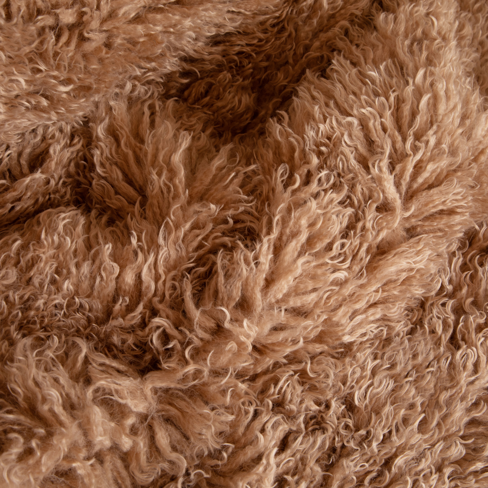 PupRug® Luxe Faux Fur Orthopedic Dog Bed -  Plush Sheep Tan
