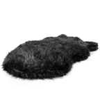PupRug by Paw.com®  Faux Fur Orthopedic Dog Bed - Curve Midnight Black