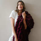 DOUBLE RUCHED FAUX FUR XL THROW BLANKETS