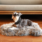 PupRug by Paw.com® Faux Fur Orthopedic Dog Bed - Curve Charcoal Grey