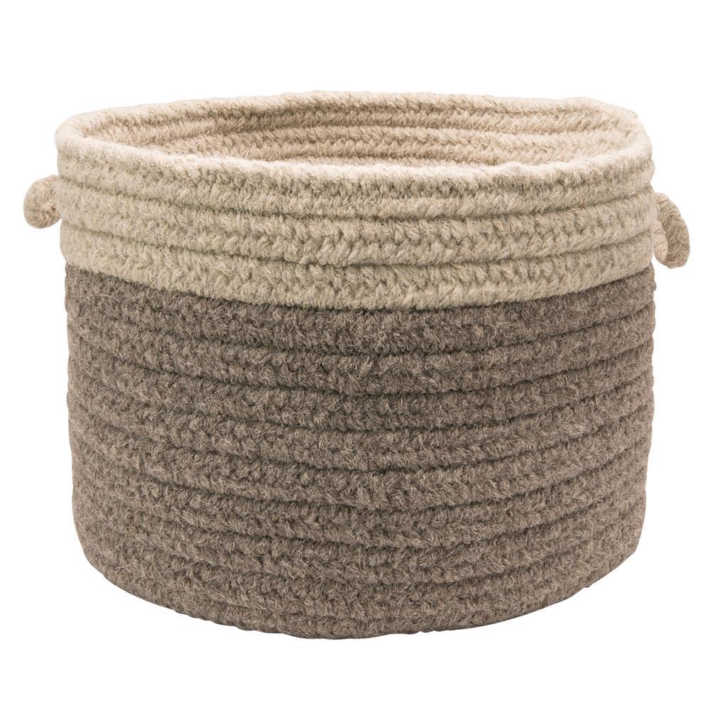 Colonial Mills CN21A014X010 Chunky Natural Wool Dipped Basket, Dar