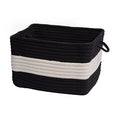 Rope Walk Utility Basket, Black & White