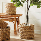 French Braided Abaca Storage Baskets (Set of 2)