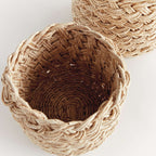 French Braided Abaca Storage Baskets (Set of 2)
