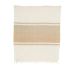 Kallpa Collection - Handwoven Natural Tobacco & Wheat Alpaca Throw Blanket from Ecuador