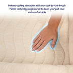 PupChill™ Cooling 4-Bolster Dog Bed - Arctic Sand