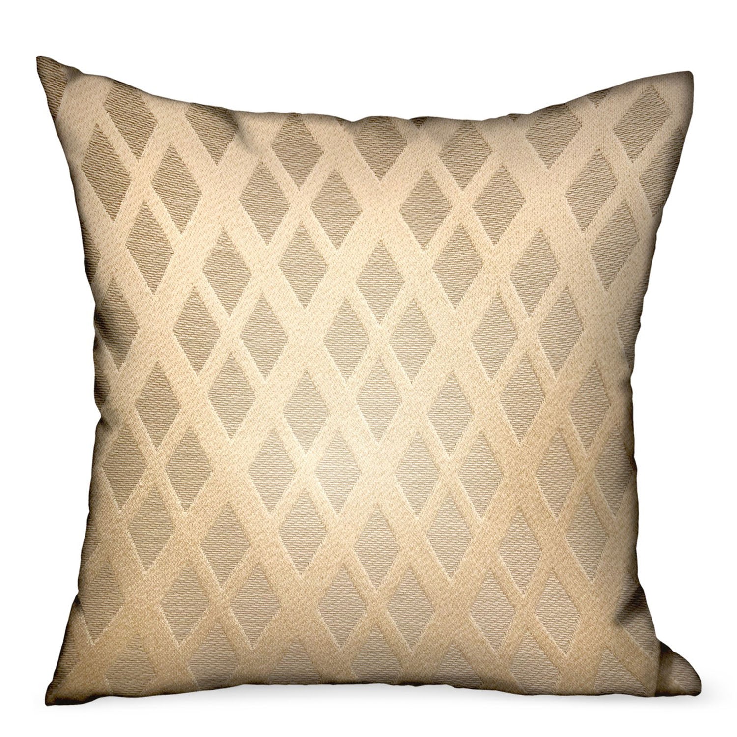 Diamond Cascade Brown Geometric Luxury Outdoor/Indoor Throw Pillow