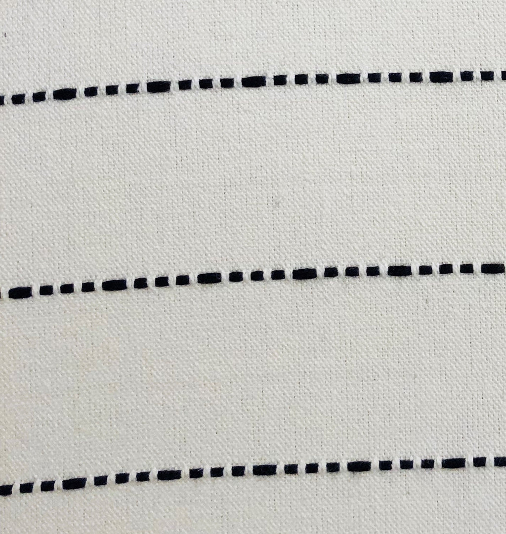 Interweave Vanilla Bean Luxury Throw Pillow in Black and White