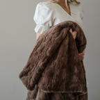 PATTERNED FAUX FUR THROW BLANKETS
