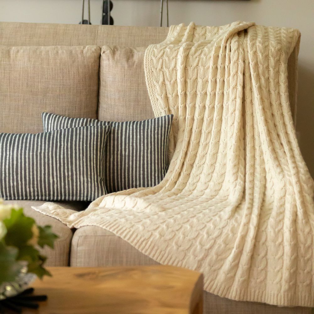 Cable Throw Blanket