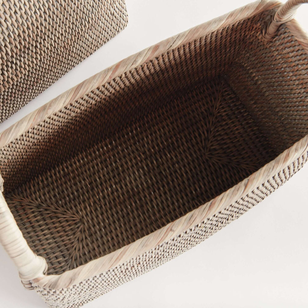 Rattan Magazine Storage Baskets (Set of 2)