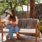 Smoke Gray Cable Knit Alpaca Throw