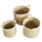 Handwoven Rivergrass Storage Baskets (Set of 3)