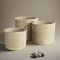 Handwoven Rivergrass Storage Baskets (Set of 3)