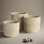 Handwoven Rivergrass Storage Baskets (Set of 3)