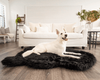 PupRug by Paw.com®  Faux Fur Orthopedic Dog Bed - Curve Midnight Black