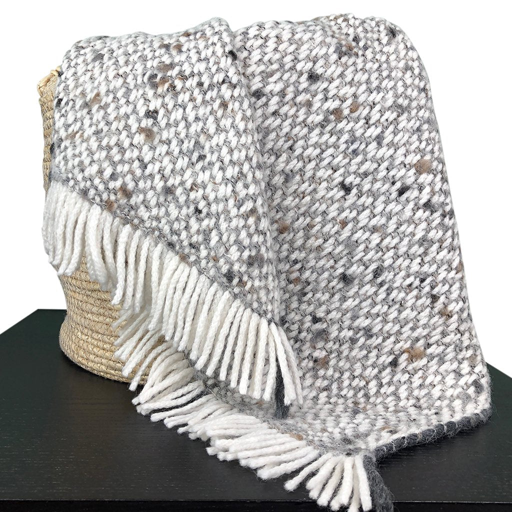 Speckled Weave Alpaca Throw